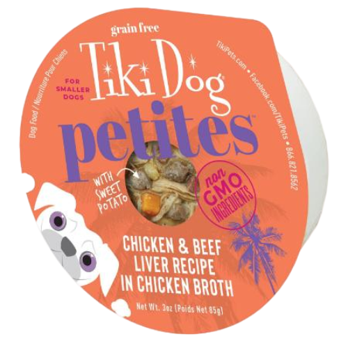 Tiki Dog Petites Chicken & Beef Liver Wet Dog Food