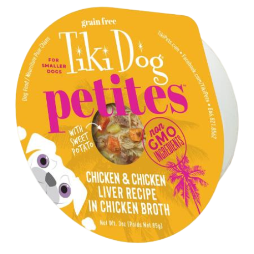 Tiki Dog Petites Chicken & Liver Wet Dog Food