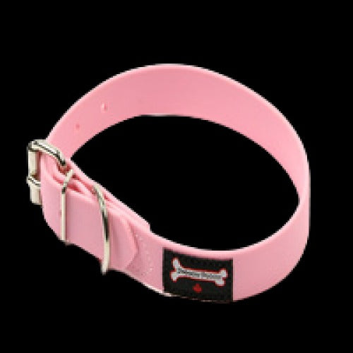 Smoochy Poochy Polyvinyl Buckle Collar - Baby Pink