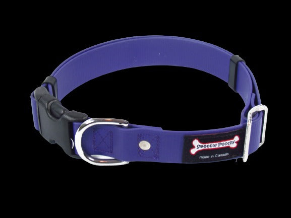 Smoochy Poochy Adjustable Polyvinyl Clip Collar - Purple