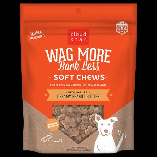 Cloud Star Wag More Bark Less Soft Peanut Butter 6OZ