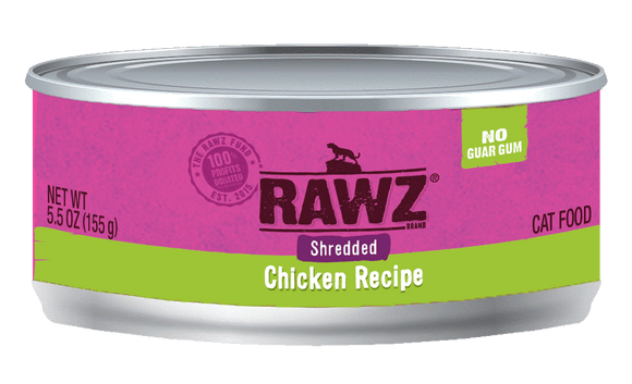 Rawz Cat Cans Shredded Chicken  5.5oz