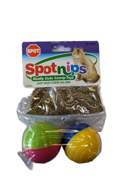 Spot Refillable Catnip Toy - 2 Balls With Catnip