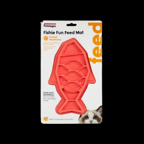 Petstages Fishie Fun, Feed Mat, Slow Feeder Cat Bowl 