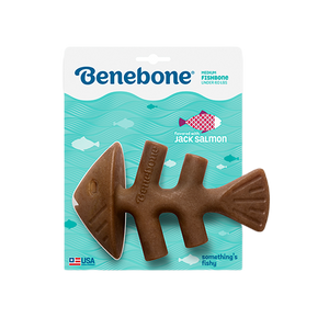 Benebone Fishbone Durable Nylon Chew Jack Salmon Flavor